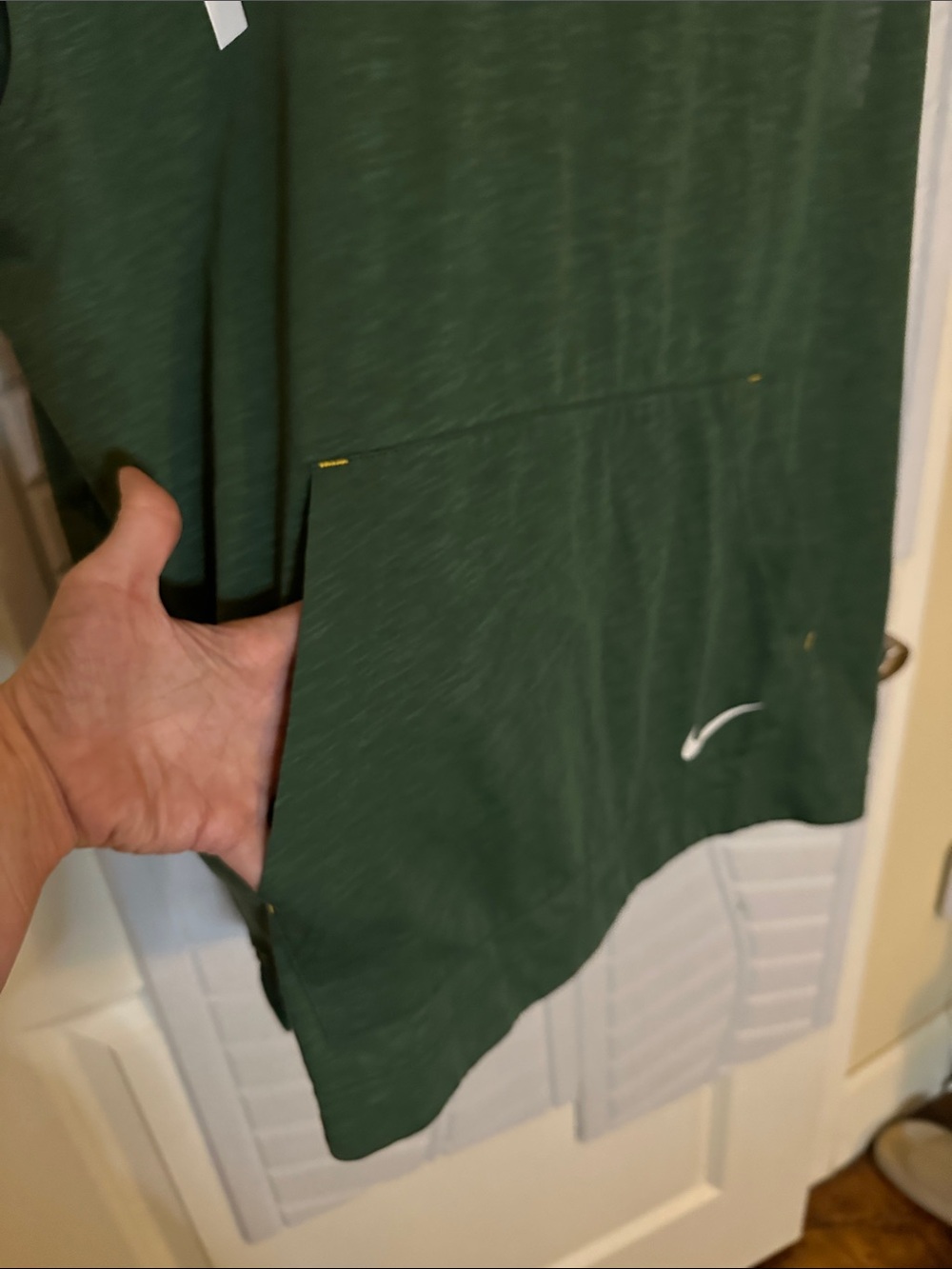 Nike NFL Green Bay Packers Sleeveless Hoodie - Green & White - Picture 2 of 4